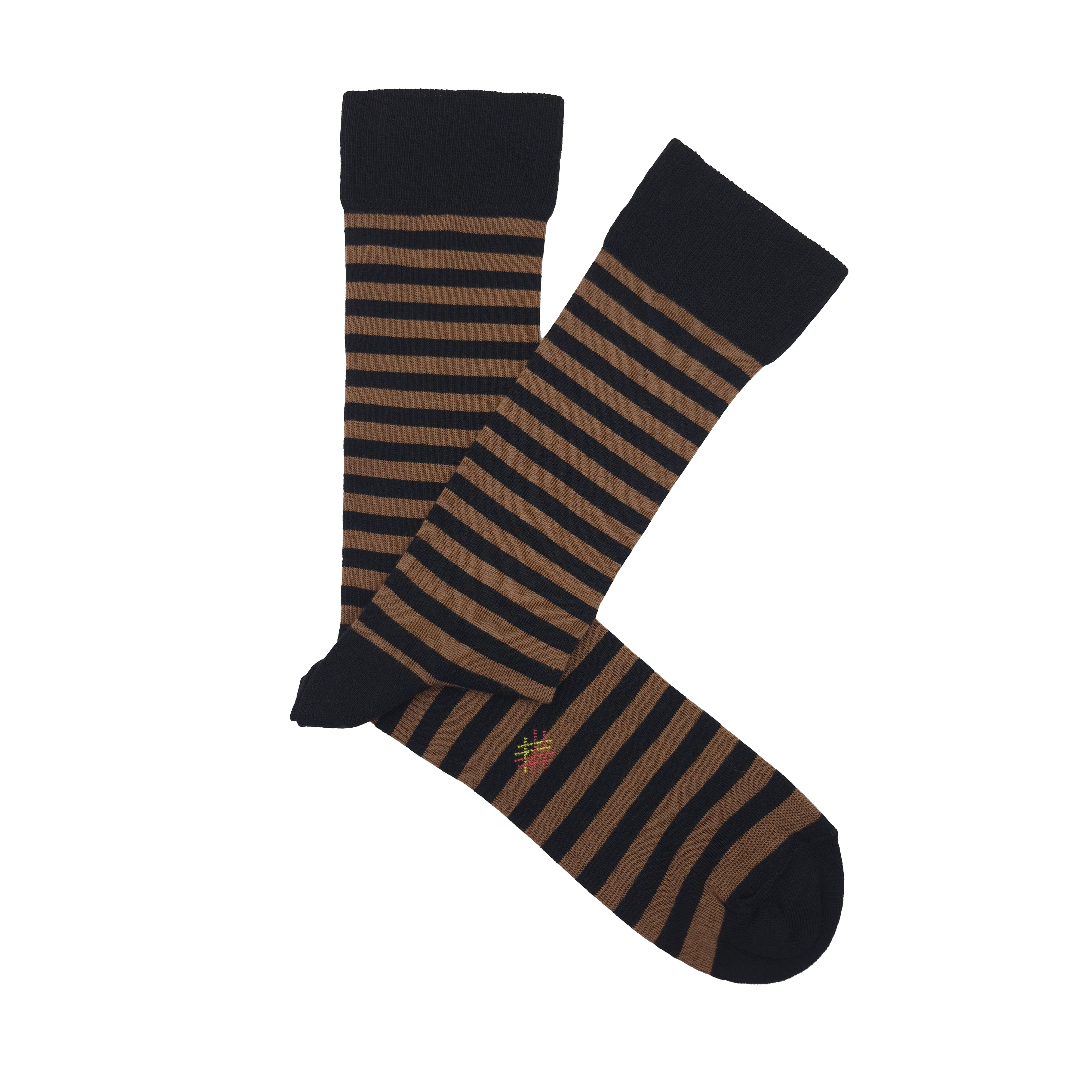 Caña Baja Rayas Finas Brown-Negro