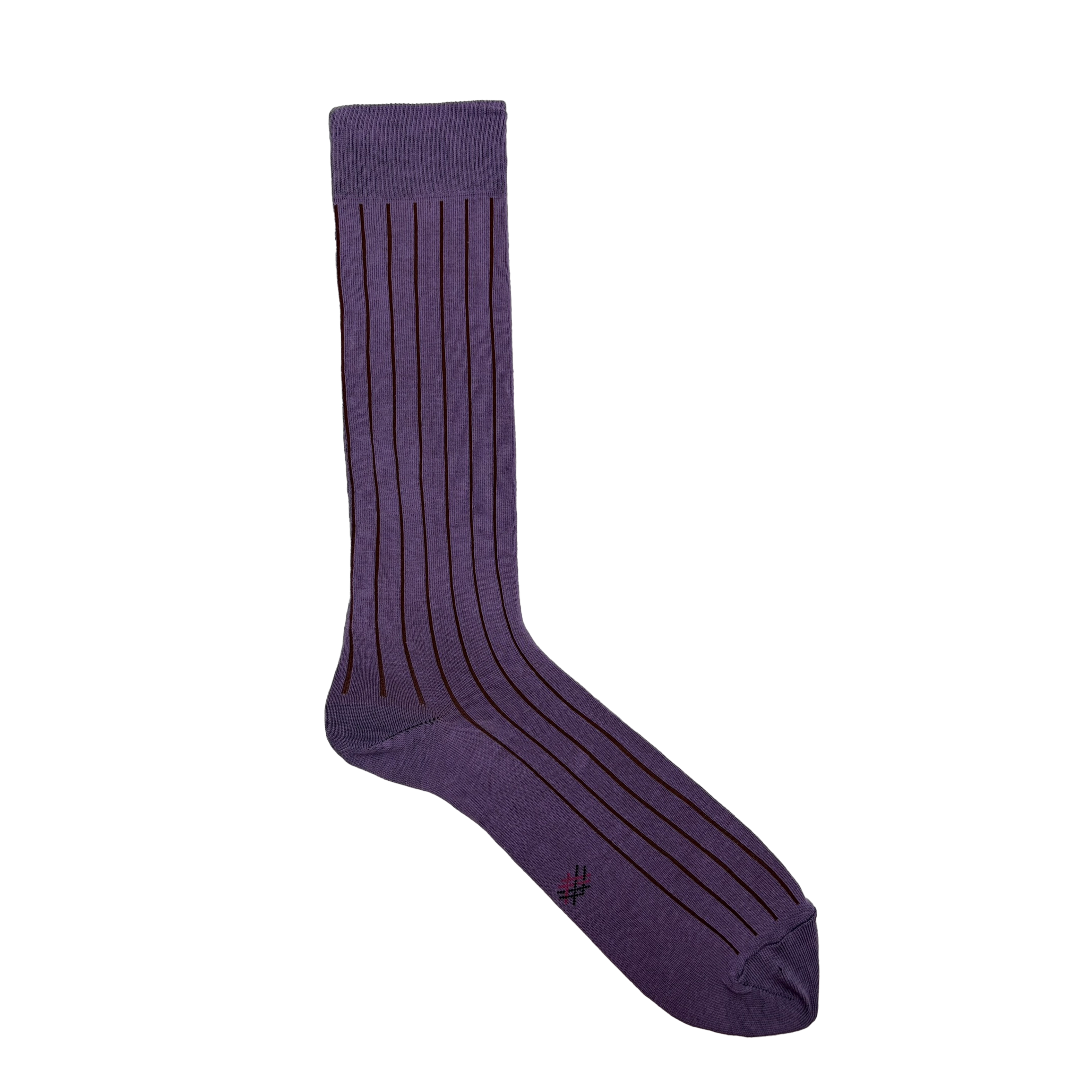 Caña Alta Raya Vertical Malva-Burdeos