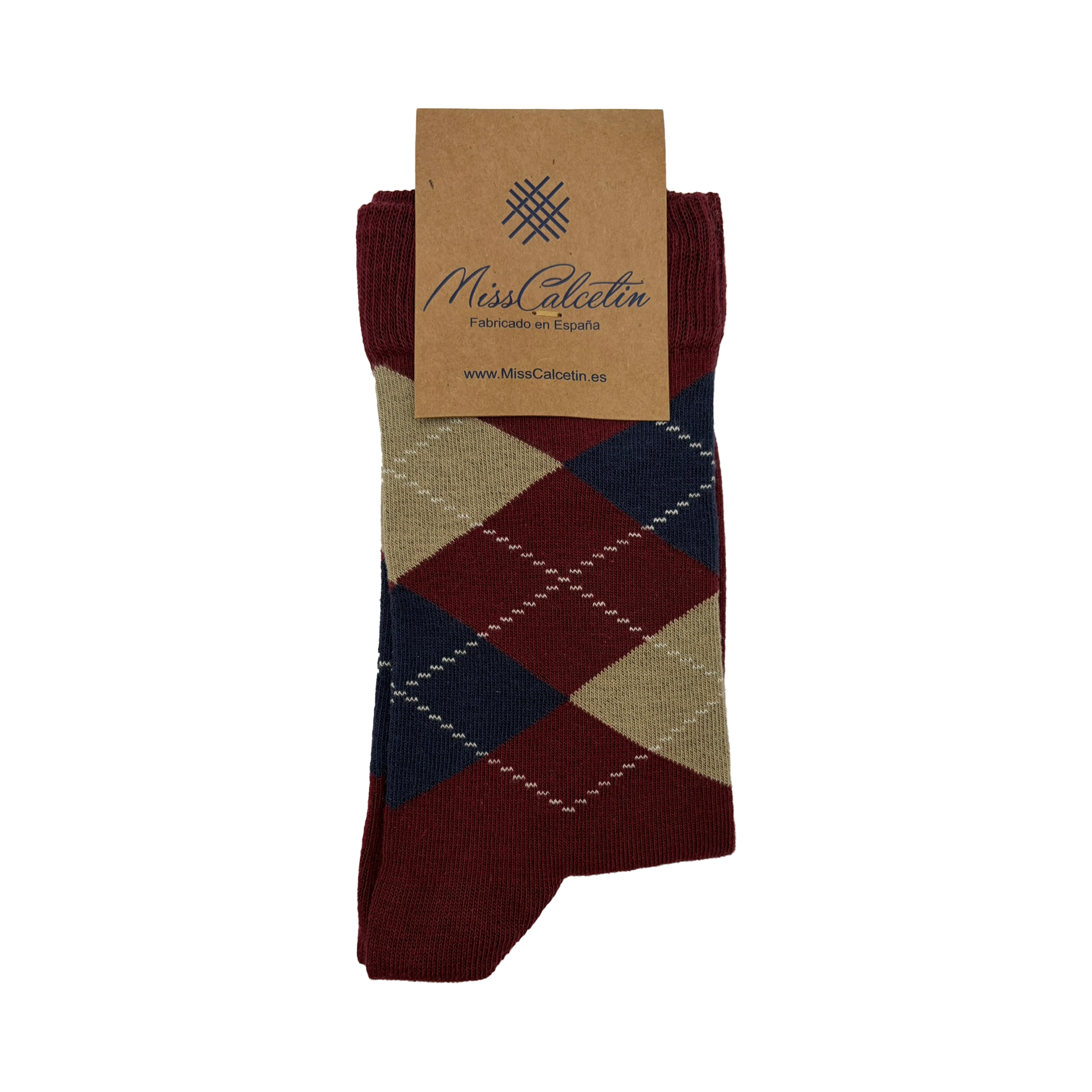 Caña Baja Rombos Granate