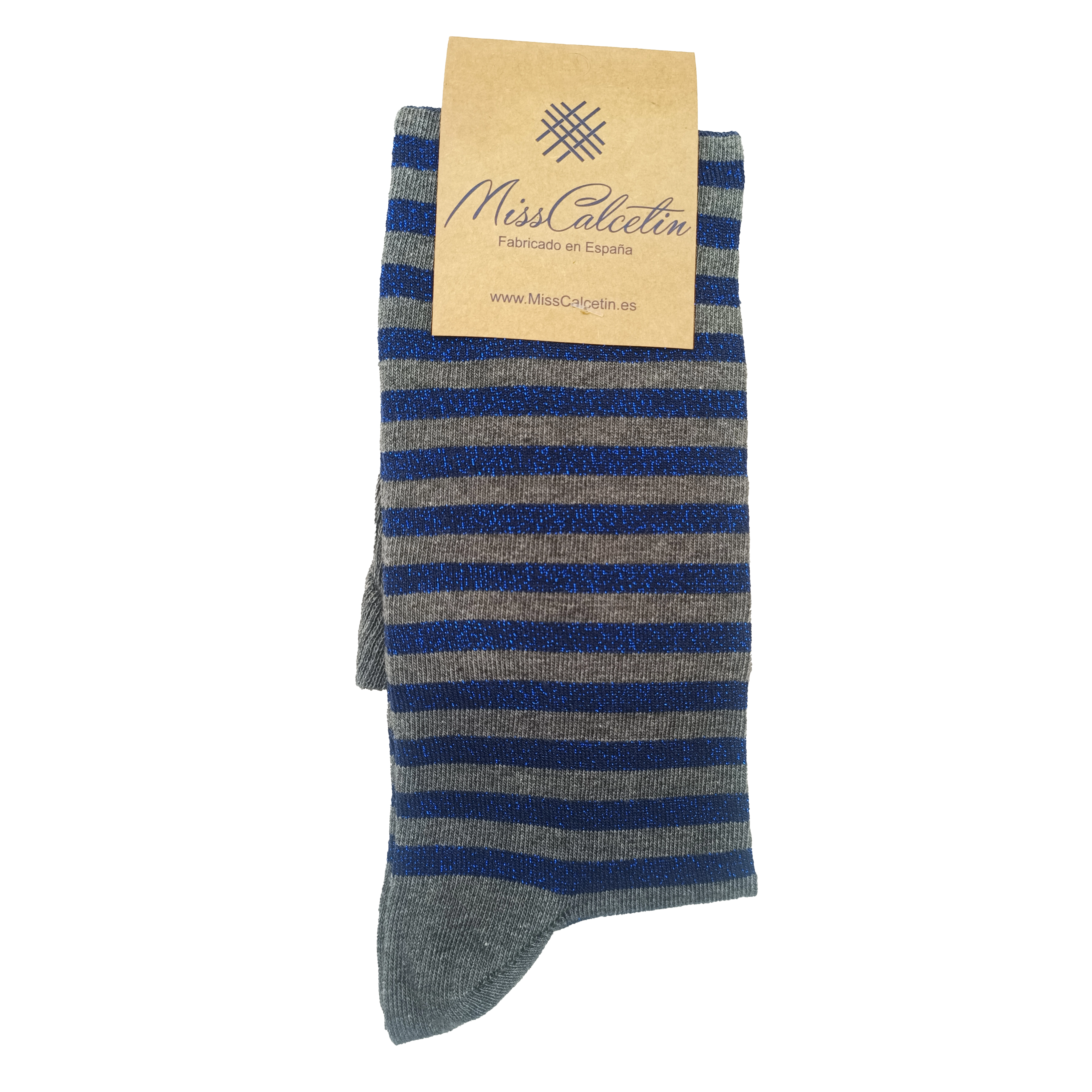 High-neck, fine-striped, navy-gray, medium-weight, Brilli Brilli fabric.