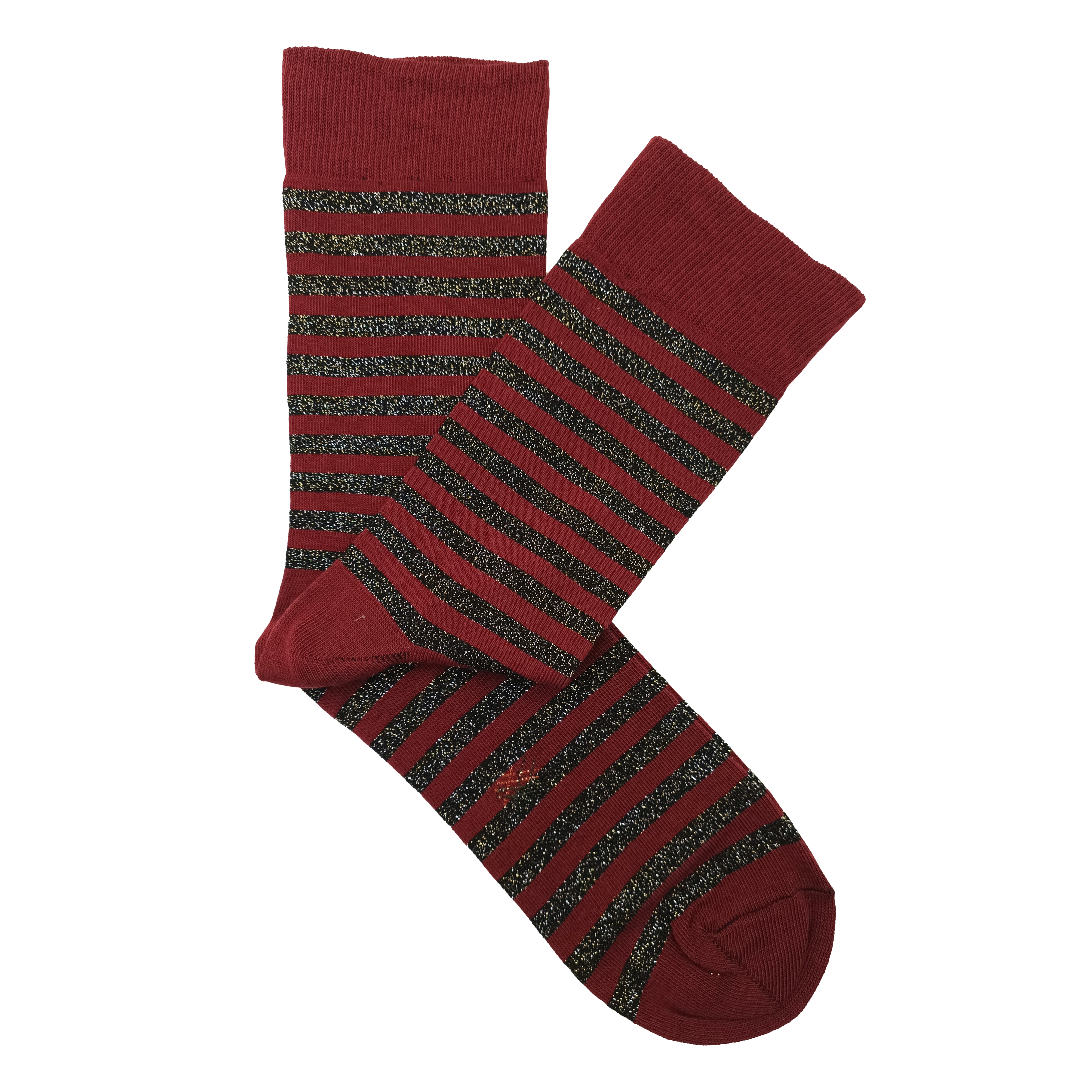 Low-rise Brilli Brilli Fine Stripes Black Burgundy