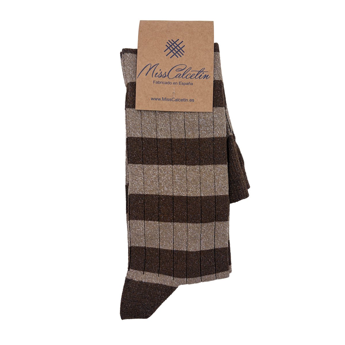 Caña Alta Brilli Brilli Rayas Beige-Chocolate