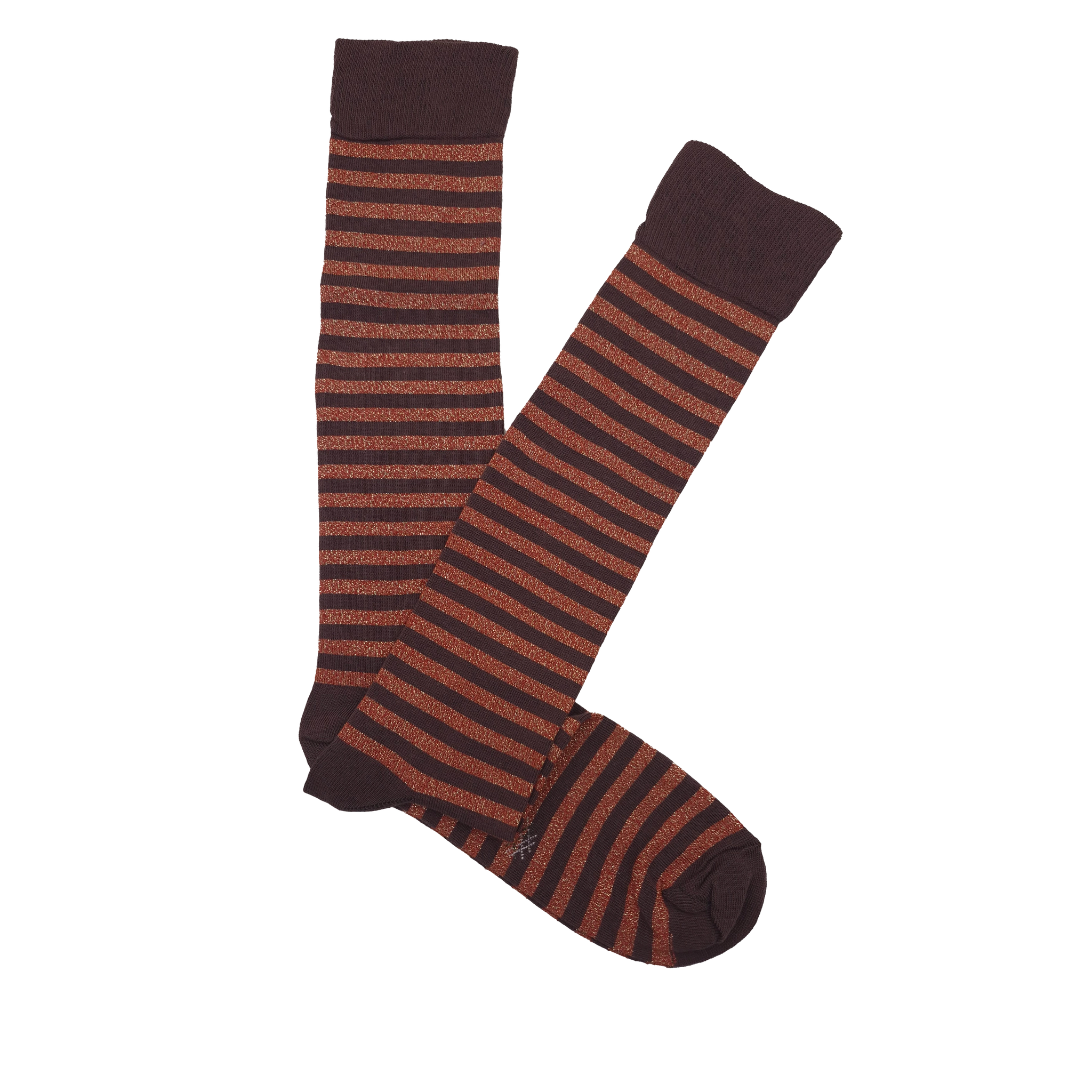 Caña Alta Brilli Brilli Rayas Finas Teja-Chocolate