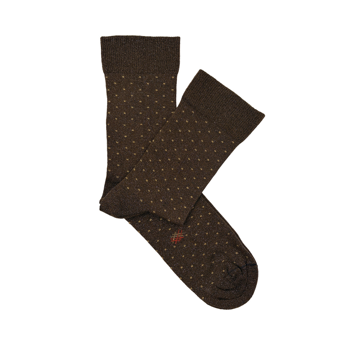 Caña Baja Brilli Brilli Topitos Chocolate-Beige