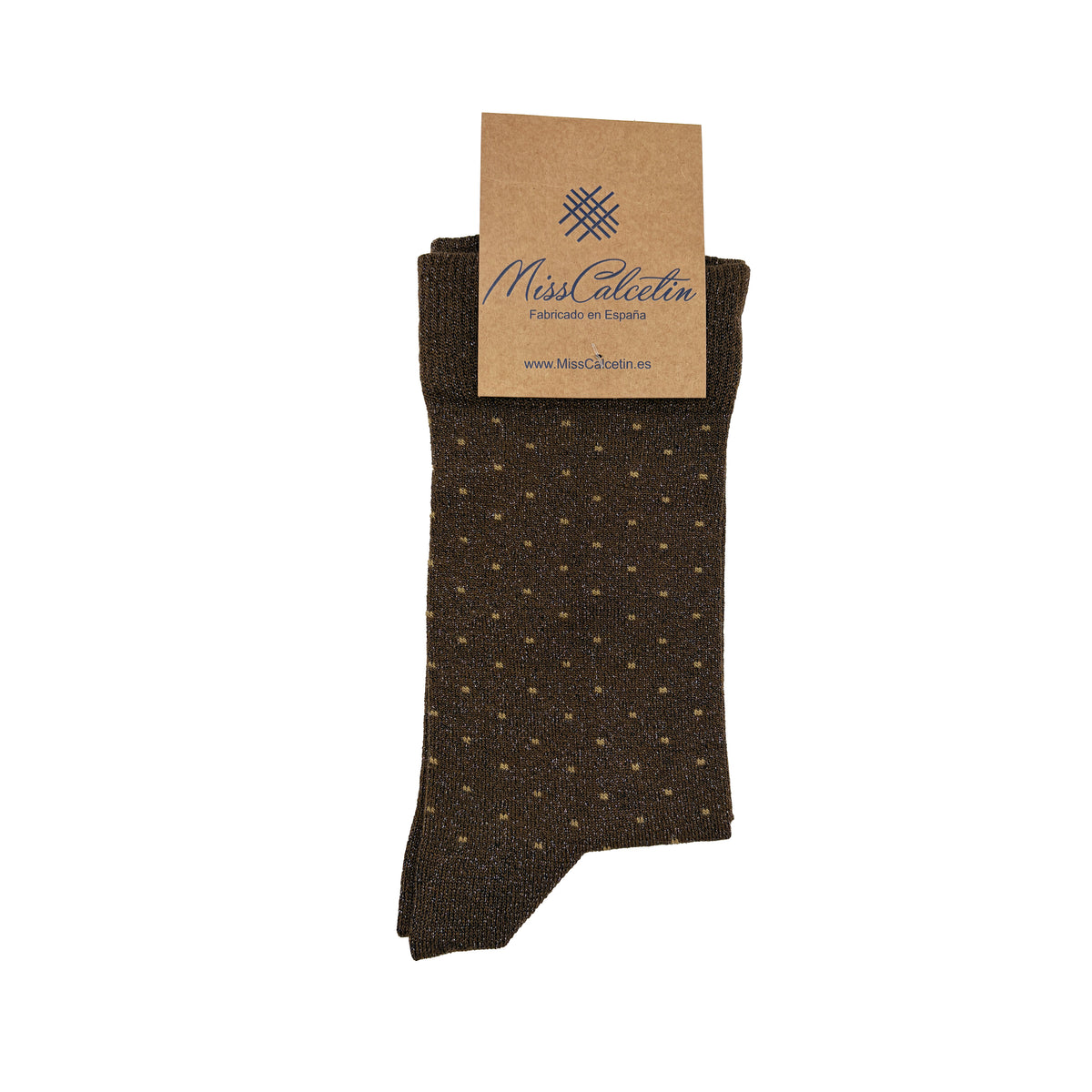 Caña Baja Brilli Brilli Topitos Chocolate-Beige