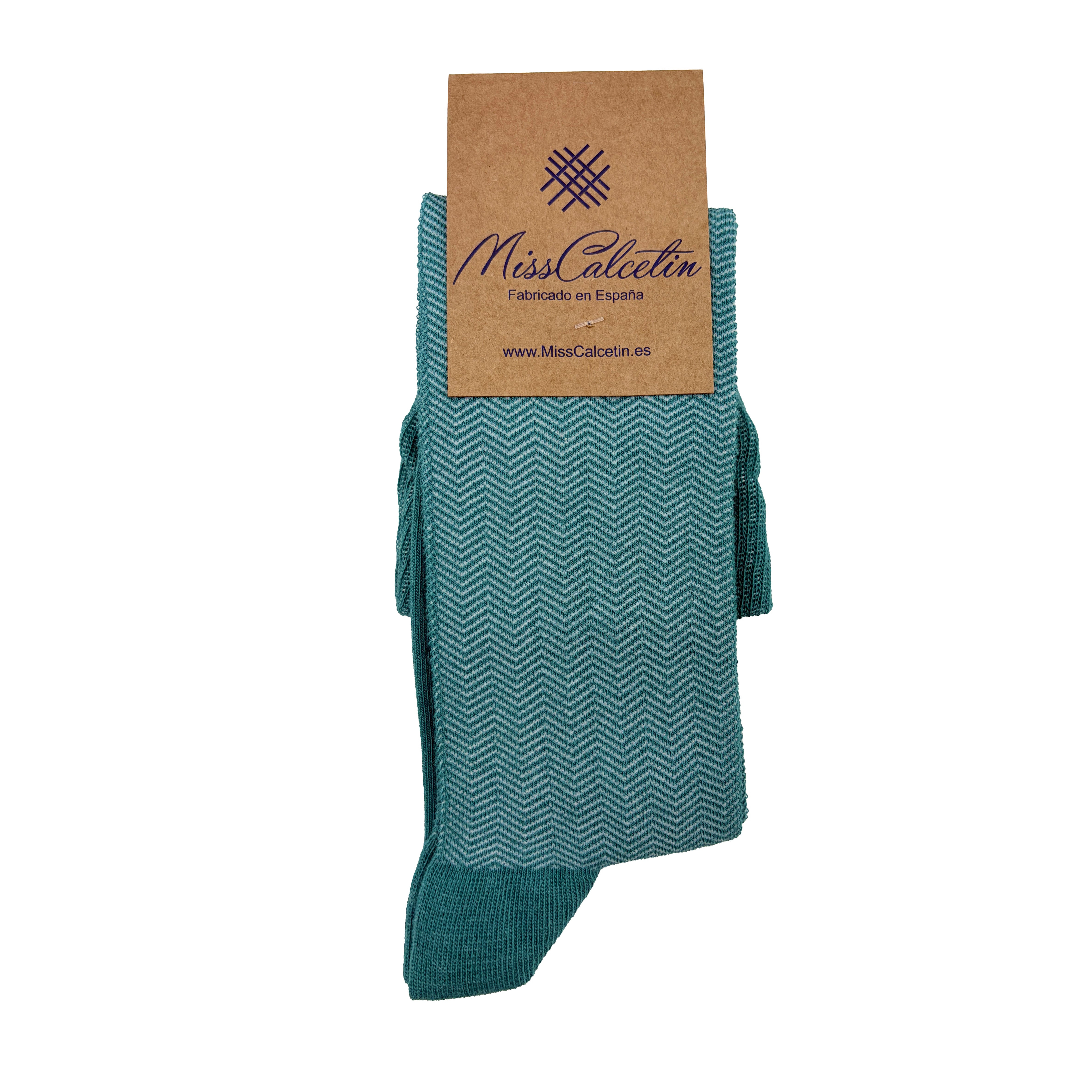 Tall Cane Turquoise-Chocolate Stripes