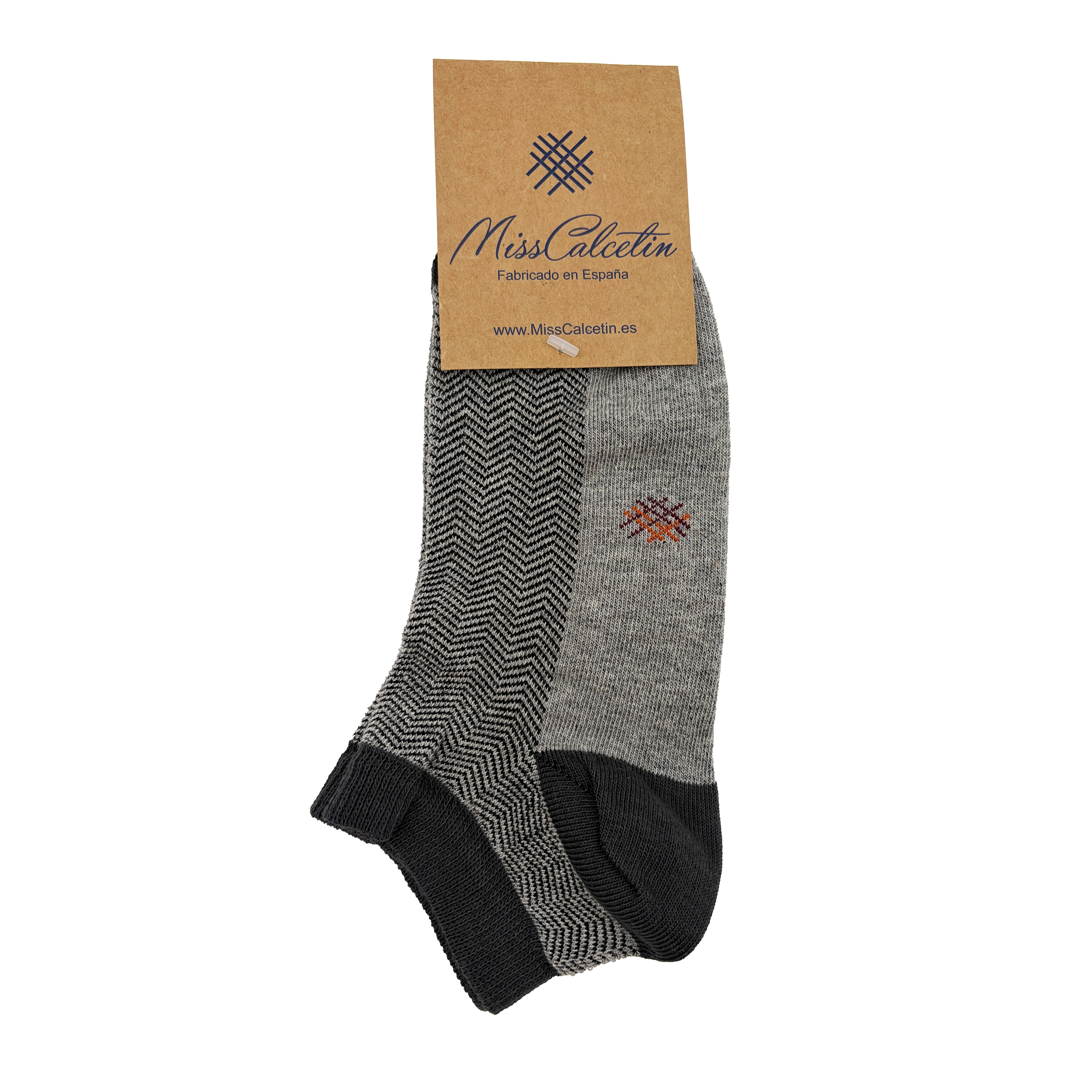 Tobillero Espiga Gris Claro-Antracita