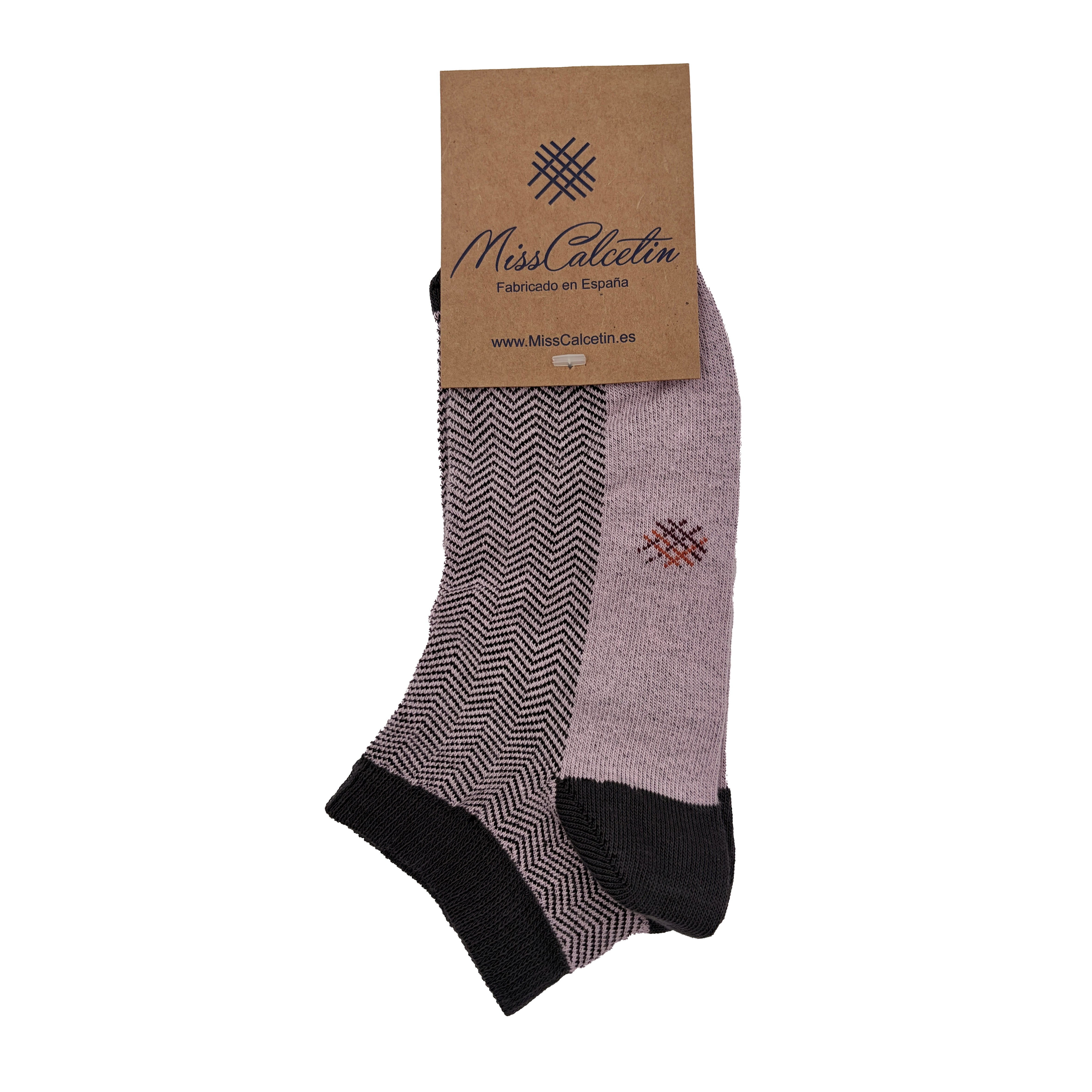 Tobillero Espiga Rosa-Gris