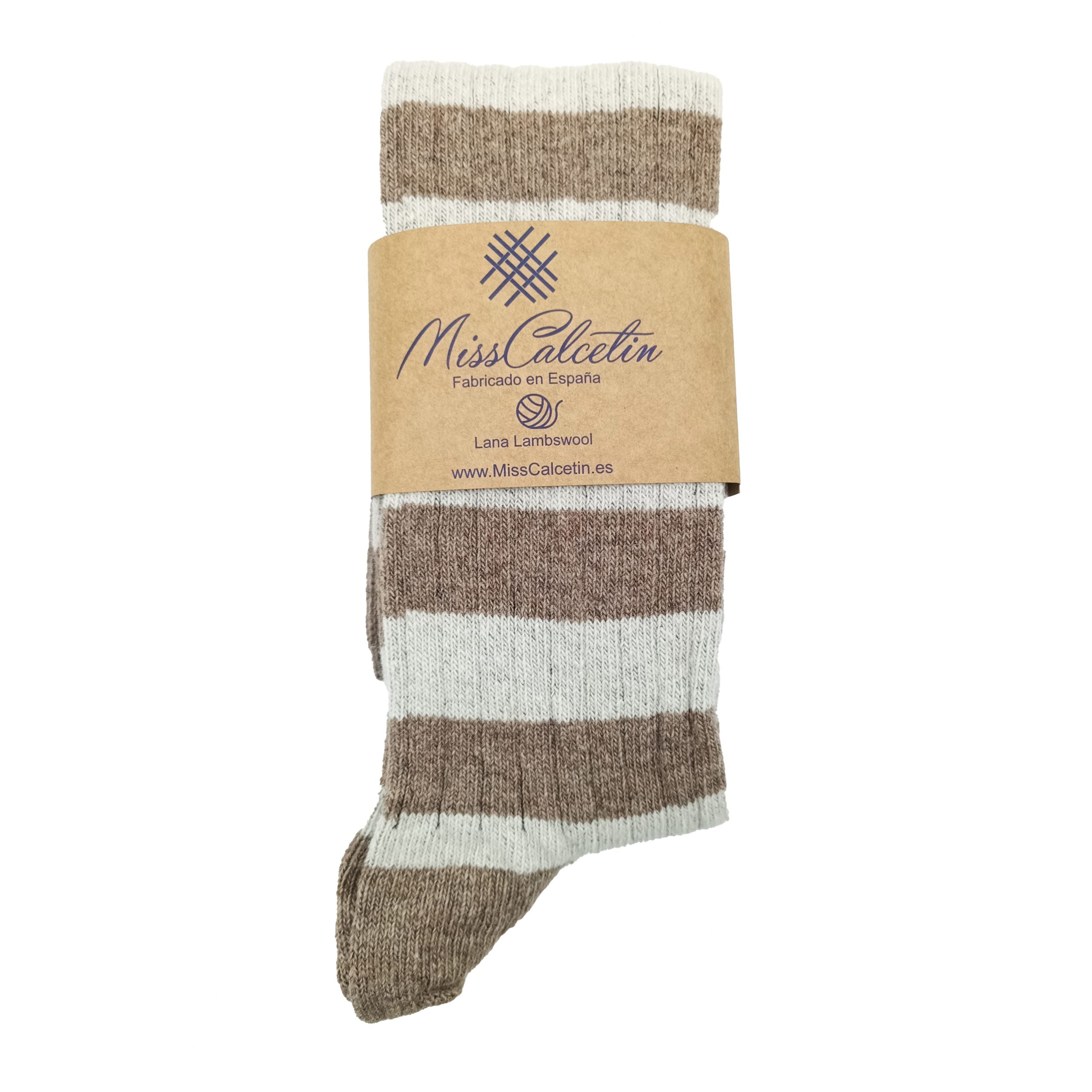 LANA CAÑA ALTA RAYAS MIEL OPTICO BEIGE CERRADO