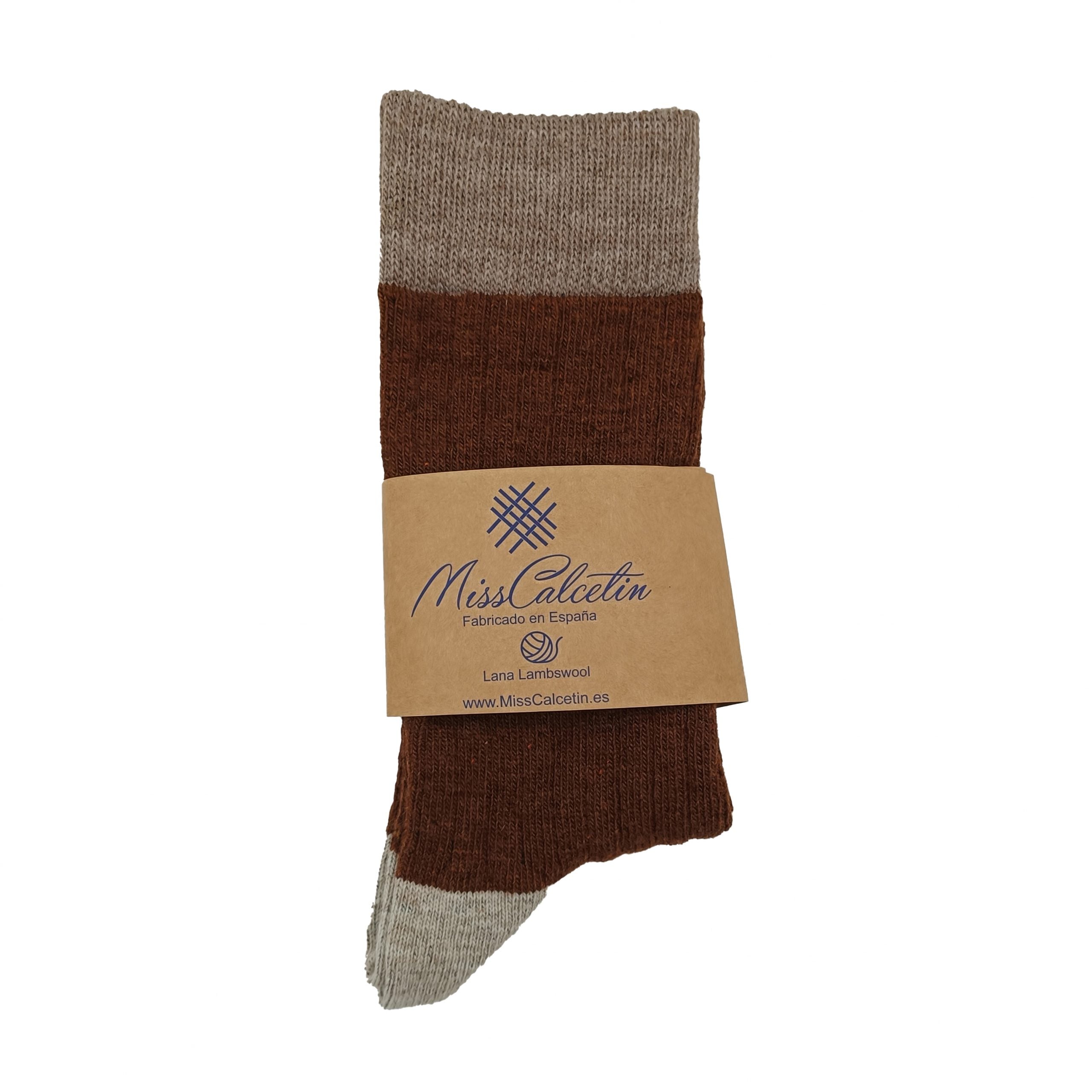 LANA CAÑA BAJA MARRON BEIGE CERRADO