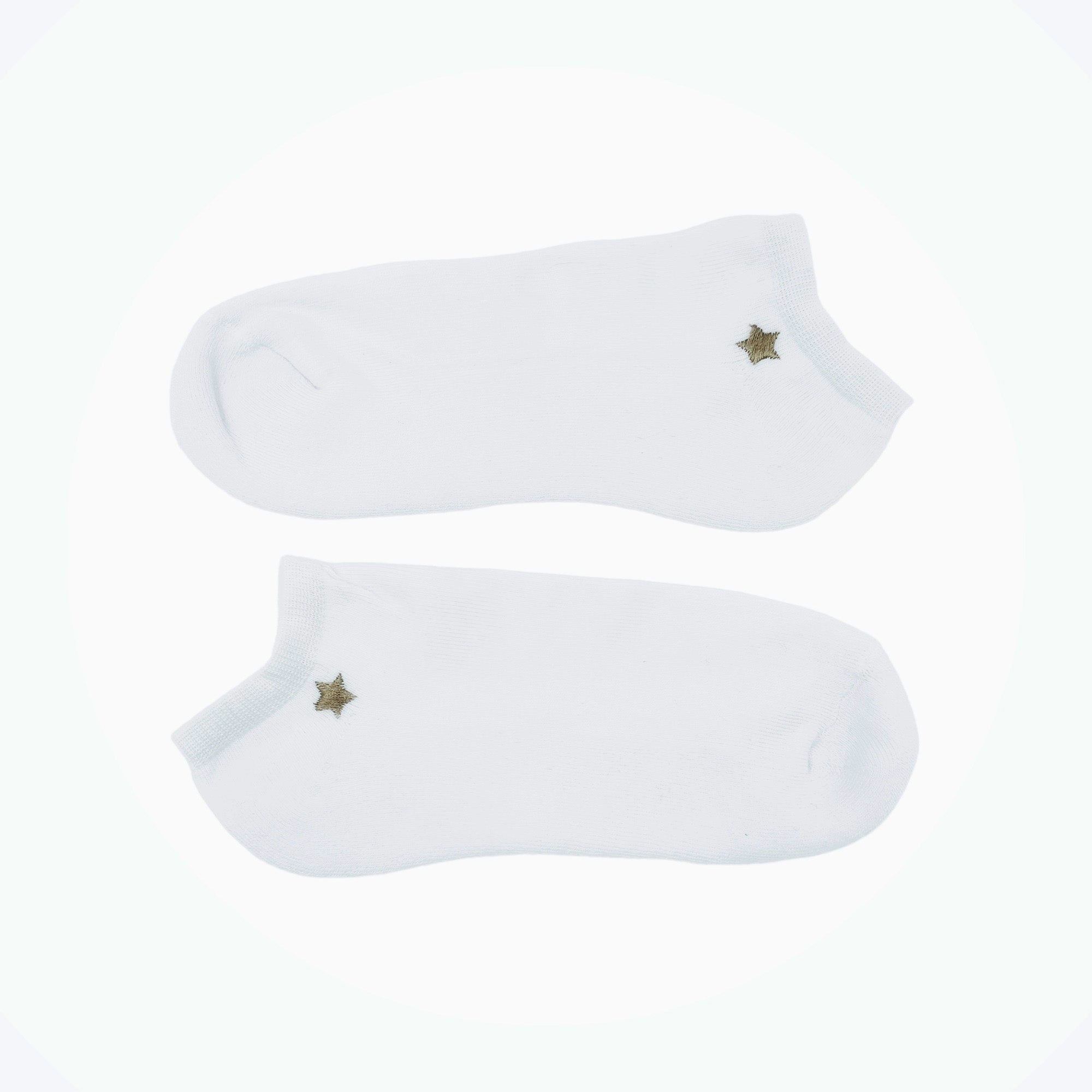 LISO TOBILLERO BLANCO ESTRELLA ABIERTO