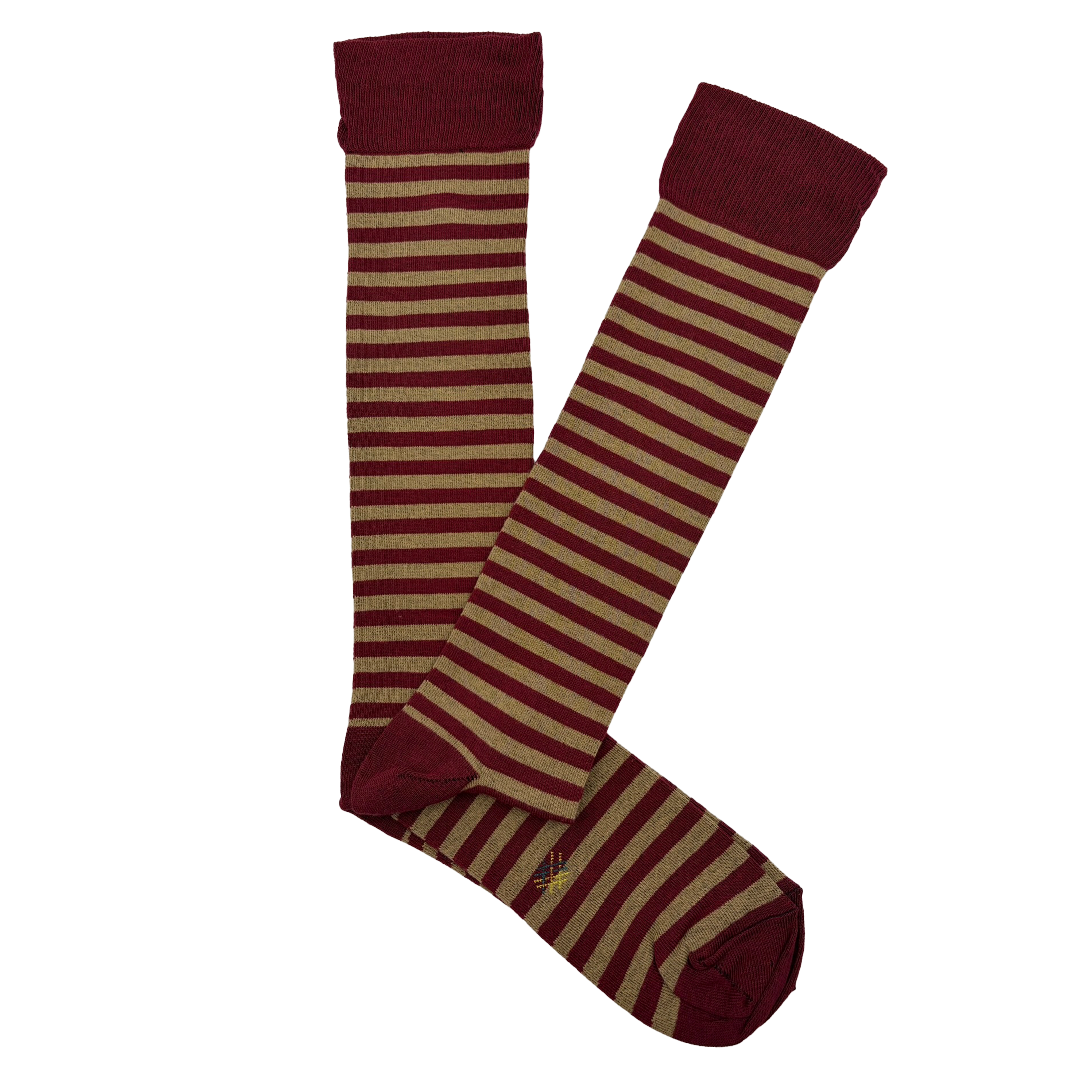 Caña Alta Raya Fina Camel-Burdeos