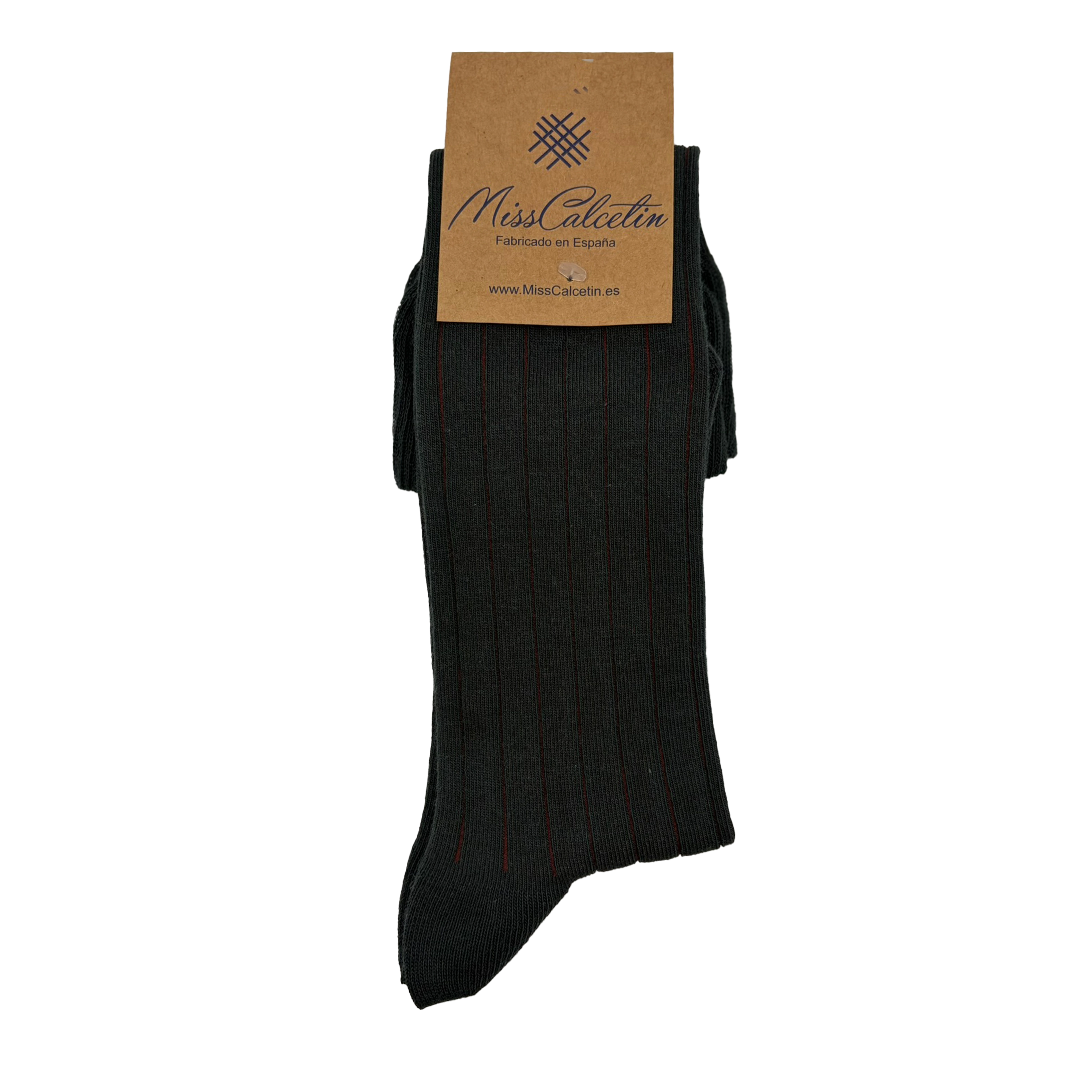 Caña Alta Raya Vertical Botella-Burdeos