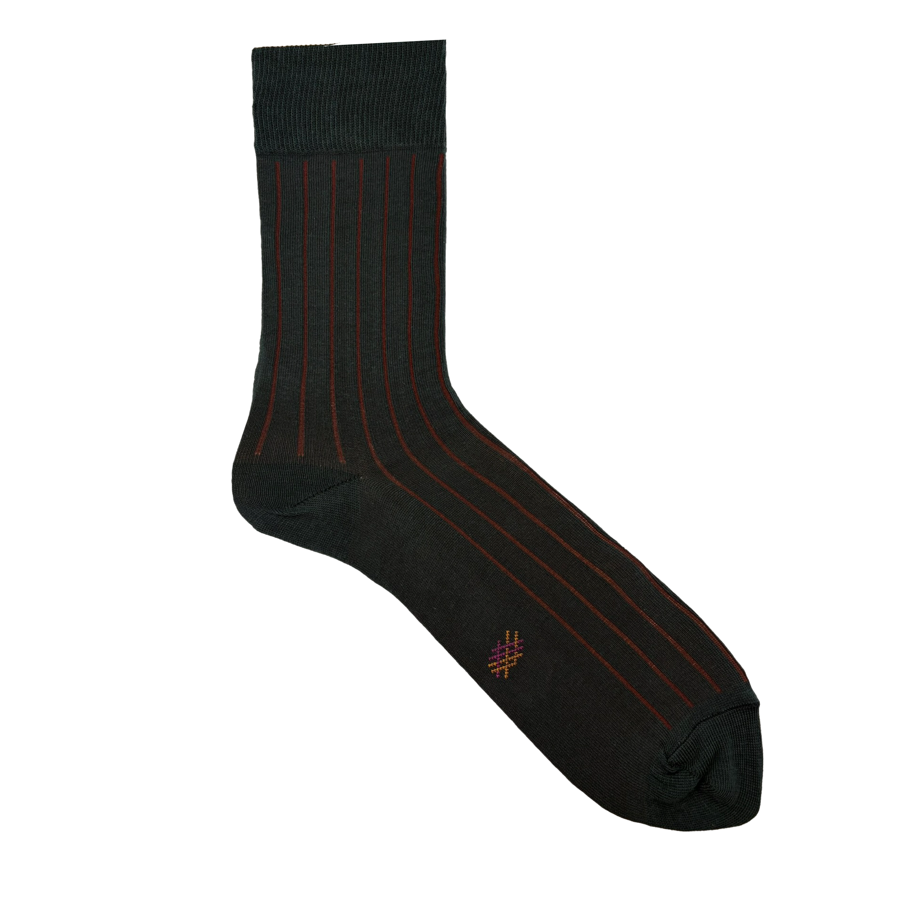 Caña Baja Raya Vertical Botella-Burdeos