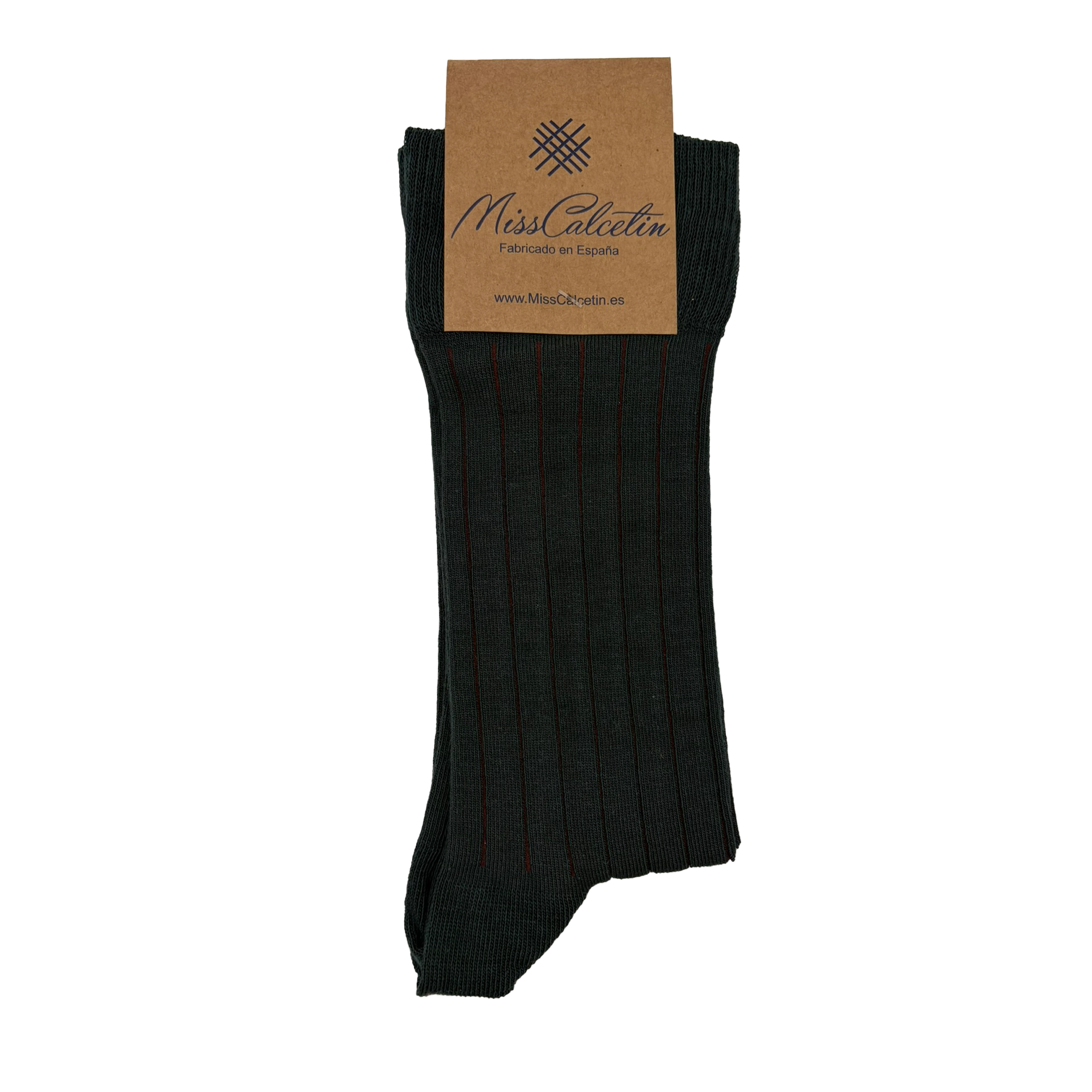 Caña Baja Raya Vertical Botella-Burdeos