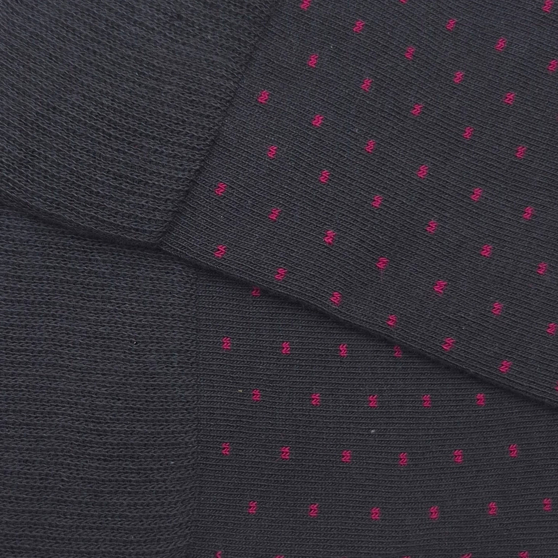 Caña Baja Topitos Antracita-Fucsia